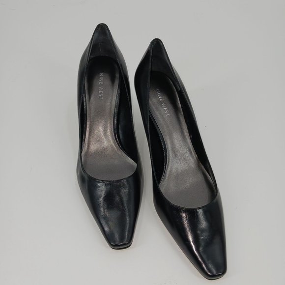 WOMEN'S NINE WEST 9M FLAX LEATHER POINTED TOE CLASSIC HEELS - Picture 7 of 7